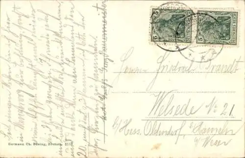 Ak Nordseebad Wangeroog Wangerooge in Ostfriesland, Dorfplatz