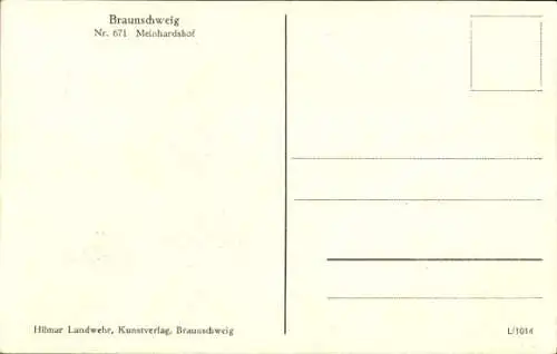 Ak Braunschweig, Meinhardshof, Fahrrad