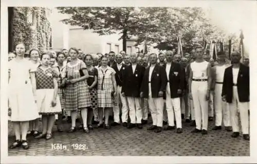 Foto Ak Köln am Rhein, Gruppenbild, Turnfest 1928