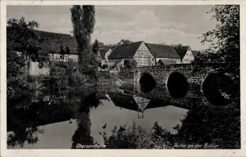 Ak Obersontheim in Württemberg, an der Bühler, Brücke