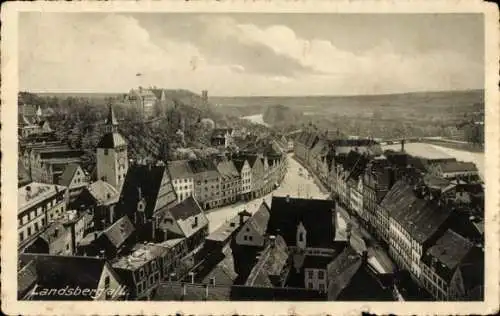 Ak Landsberg am Lech in Oberbayern, Panorama