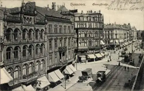 Ak Hannover, Georgstraße, Geschäftshäuser
