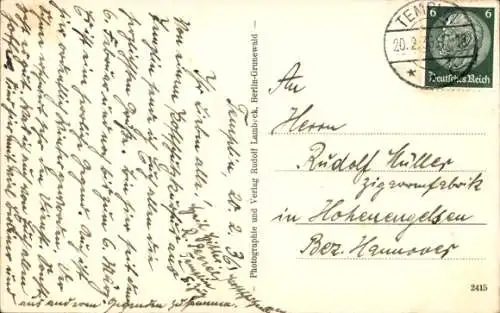 Ak Templin in der Uckermark, Blick über den See