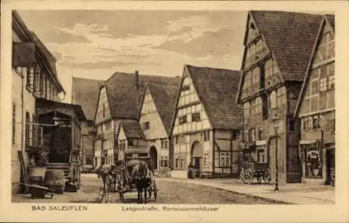 Ak Bad Salzuflen in Lippe, Langestraße, Renaissancehäuser