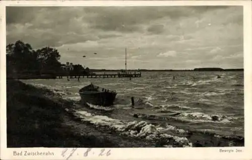 Ak Bad Zwischenahn in Oldenburg, Ufer am Zwischenahner Meer, Boot