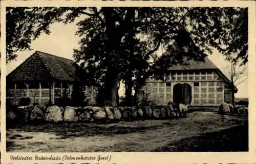 Ak Vielstedt Hude in Oldenburg, Bauernhaus