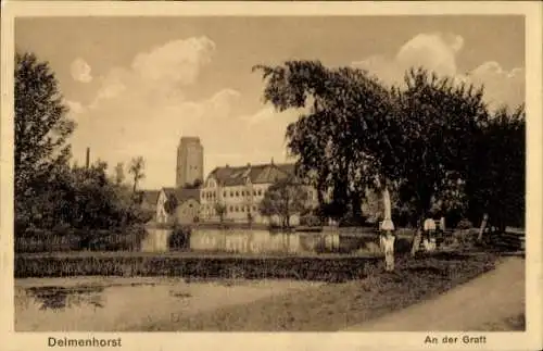 Ak Delmenhorst in Oldenburg, An der Graft, Turm