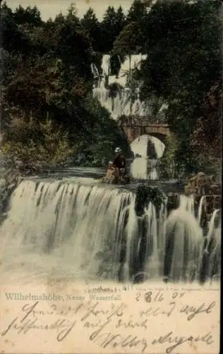 Ak Bad Wilhelmshöhe Kassel in Hessen, Neuer Wasserfall