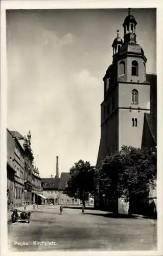 Ak Pegau in Sachsen, Kirchplatz, Kirche