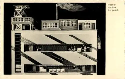 Ak Mechanisches Bergwerk, Steinkohle, Modell von Fritz Diecke, Dortmund