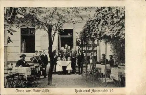 Ak Berlin Kreuzberg Hasenheide, Restaurant Vater Lüth