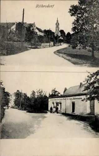 Ak Röhrsdorf Klipphausen in Sachsen, Ortsansichten
