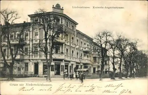 Ak Berlin Pankow Niederschönhausen, Kaiserin Augusta Straße Ecke Lindenstraße