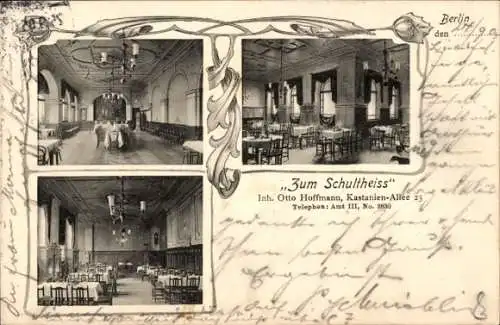 Ak Berlin Prenzlauer Berg, Zum Schultheiss, Kastanienallee 23