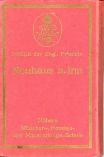 Leporello im Umschlag  Neuhaus am Inn, Institut der Engl. Fräulein, 23 Ak zusammenhängend