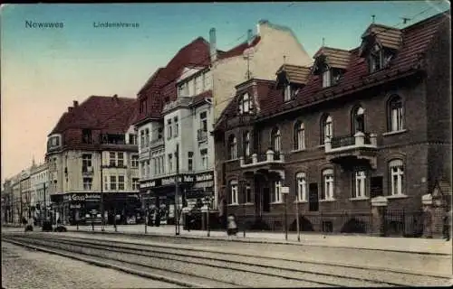 Ak Nowawes Babelsberg Potsdam in Brandenburg, Lindenstraße, Geschäfte