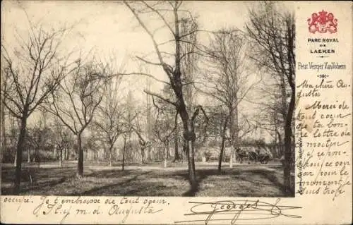 Ak Laeken Bruxelles Brüssel, Parc Royal, Petit Verger Van Vobem