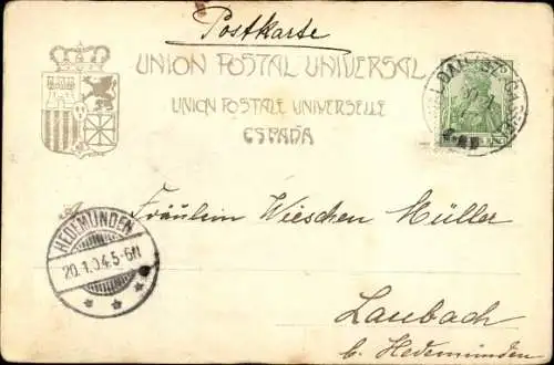 Künstler Ak Andalusien, Una Calle de Bornos