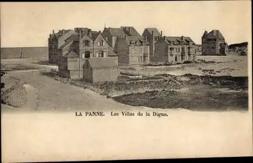 Ak La Panne De Panne Westflandern, Villas de la Digue