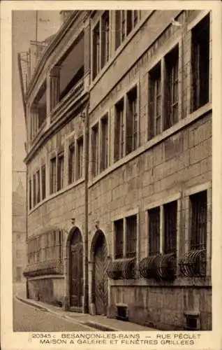 Ak Besançon les Bains Doubs, Rue Peclet