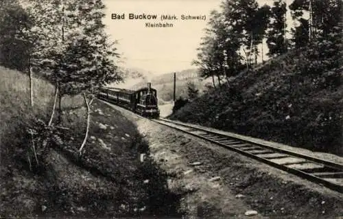 Ak Buckow in der Märkischen Schweiz, Kleinbahn