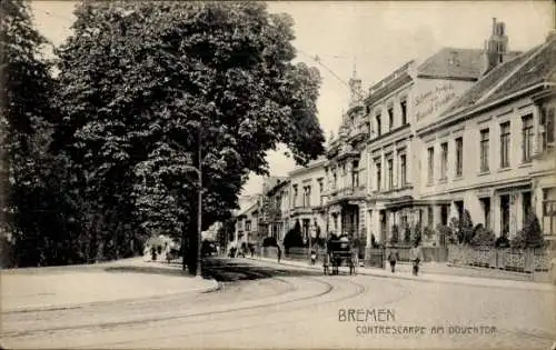Ak Hansestadt Bremen, Contrescarpe, Douentor