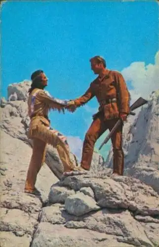 Sammelbild Karl May, Filmszene, Winnetou III, Unter Geiern, Nr. 157