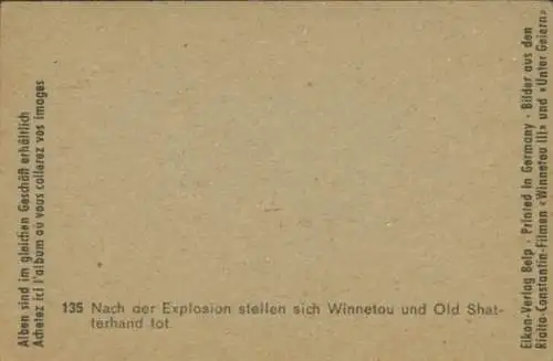 Sammelbild Karl May, Filmszene, Winnetou III, Unter Geiern, Nr. 135