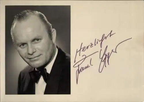 Ak Schauspieler Franz Egger, Portrait, Autogramm