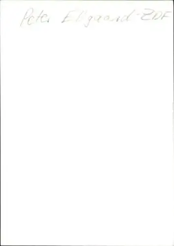 Ak Schauspiele Peter Ellgard, Potrait, Autogramm, ZDF