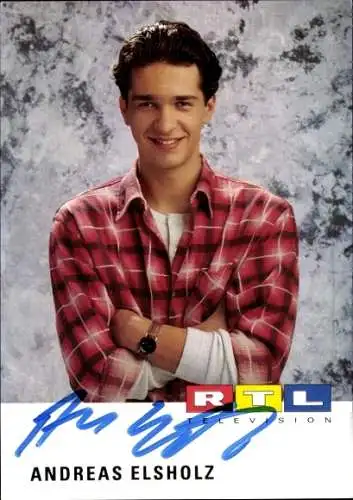 Ak Schauspieler Andreas Elsholz, Portrait, Autogramm, RTL