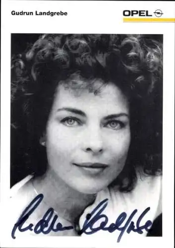 Ak Schauspielerin Gudrun Landgrebe, Portrait, Autogramm, OPEL