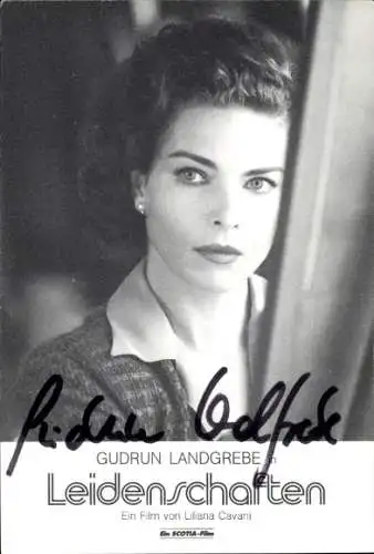 Ak Schauspielerin Gudrun Landgrebe, Portrait, Autogramm, Film  Leidenschaften