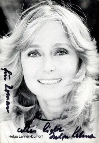 Ak Schauspielerin Helga Lehner-Dumont, Portrait, Autogramm
