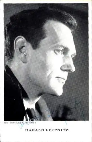 Ak Schauspieler Harald Leipnitz, Portrait, Autogramm