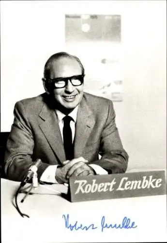 Ak Schauspieler Robert Lembke, Portrait, Autogramm