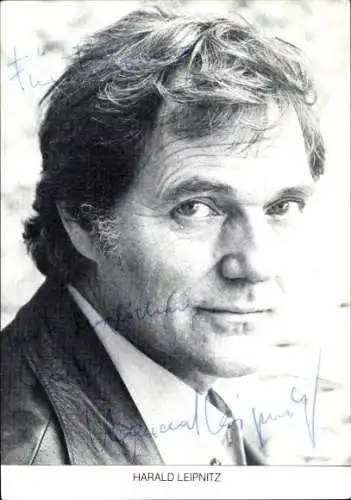 Ak Schauspieler Harald Leipnitz, Portrait, Autogramm