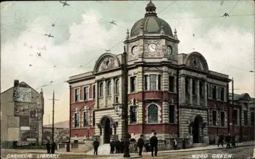 Ak London City, Carnegie Library, Wood Green