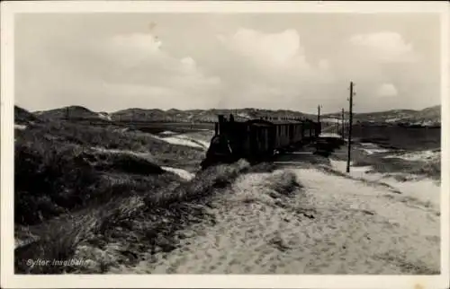 Ak Insel Sylt in Nordfriesland, Inselbahn