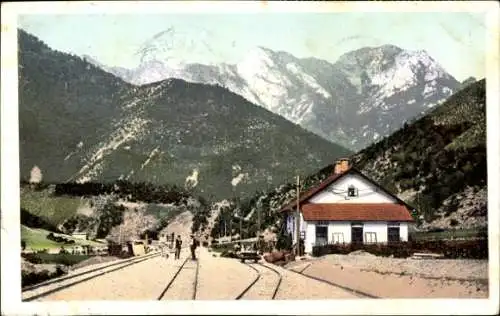 Ak Bosnien, Bahnhof, Gleisseite