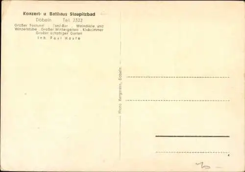 Ak Döbeln in Sachsen, Konzerthaus Staupitzbad, Mokkastuben