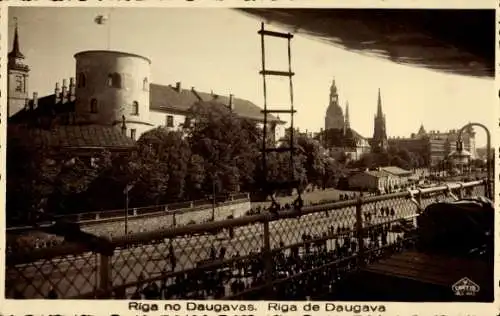 Ak Riga Lettland, Daugava, Stadtansicht