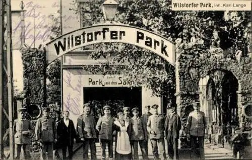 Ak Hamburg Harburg Wilstorf, Wilstorfer Park, Soldaten