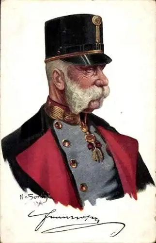 Künstler Ak Santis, N. v., Kaiser Franz Joseph I., Portrait
