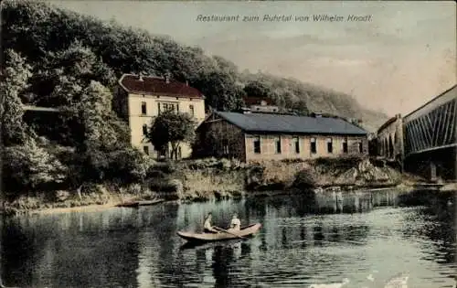 Ak Kettwig vor der Brücke Kettwig Essen im Ruhrgebiet, Restaurant zum Ruhrtal