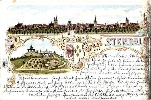 Litho Stendal in der Altmark, Bürgerpark