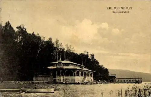Ak Krumpendorf am Wörthersee Kärnten, Seerestaurant