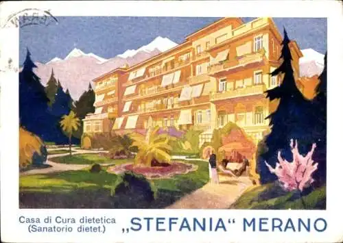 Künstler Ak Meran Merano Südtirol, Stefania Sanatorium