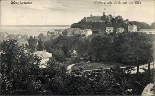 Ak Hamburg Altona Blankenese, Süllberg, Blick auf die Elbe