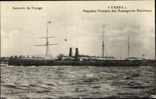 Ak Dampfer Yarra, Messageries Maritimes